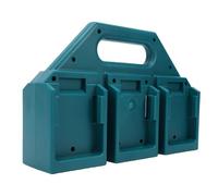 Asixxsix Battery Organizer, 6 Slot Portable Battery Storage Case, Caddy with Secure Latches Click Feedback Rugged ABS for BL1830 BL1850 BL1840 BL1845 BL1815 BL1820 BL1860B 18V