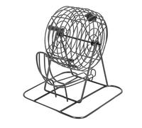 Asixxsix Bingo Game Set, Metal Round Cage, 75 Colored Bingo Balls, 18 Paper Cards, 2 Master Boards, 150 Circular Pieces for Large Groups, Parties, Interactive Cage Game Set for Kids Adults