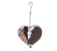 Asixxsix Bird Nesting Heart, Felt Refillable Nesting Material Holder, Winter Tree Shelter for Wild Birds, Gifts for Hummingbirds Lovers, Heart Shaped Bird Ball