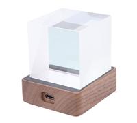 Asixxsix Bitcoin Stock Ticker, 4.3 Inch High Contrast Display Bitcoin Crypto Tracker Modern Crystal Sensitive Touch Navigation Ticker with Weather Humidity Display for Man (walnut)