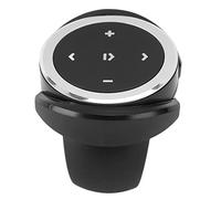 Asixxsix Bluetooth Media Button, Steering Wheel Remote Control with Bracket and Adhesive, Media Control Button for Mobile Phones Tablets Car Bike Motorbike Boat Powersports