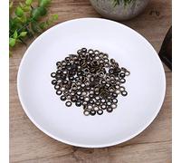 Asixxsix Brass Eyelet Clothing Bag Accessory Kit with 100 Sets 4mm Double Side Grommets for Leather Craft, Shoes, Bags, Labels for Golden/Silver/Bronze/Black (Antique Bronze)
