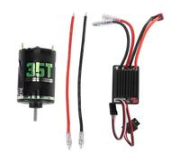 Asixxsix Brushed Motor ESC Combo, 320A ESC 5V 2A BEC 540 Brushed Motor Electric Speed Controller, Forward Backward Speed Control RC Motor for 1/10 RC Crawler Car (35T)