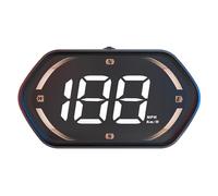 Asixxsix Car Heads Up Display, GPS Speedometer with 10Hz High Refresh Rate Dual Mode Chip, Overspeed Alarm, Auto Brightness Adjustment, Plug and Play, Compatible with All Vehicles (Gold)