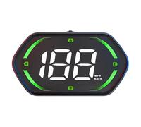 Asixxsix Car Heads Up Display, GPS Speedometer with 10Hz High Refresh Rate Dual Mode Chip, Overspeed Alarm, Auto Brightness Adjustment, Plug and Play, Compatible with All Vehicles (Green)