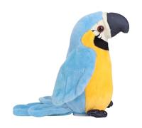 Asixxsix Cartoon Talking Educational Plush Toy Repeat Any Language, Learn to Talk and Sing for Children, Fun Toy for Kids (Blue)