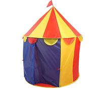 Asixxsix Castle Play Tent, Portable Children Tent Indoor Outdoor Pop Up Kids Exquisite Foldable Playhouse with Zipper Bag for Boys Girls Toddlers Babies (Circus Yurt)