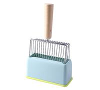 Asixxsix Cat Litter Scoop, Kitty Metal Scooper with Holder and Long Handle, Ergonomic Deep Shovel Suitable for Cat Litter Box, Easy to Clean, Simple to Use (Blue)
