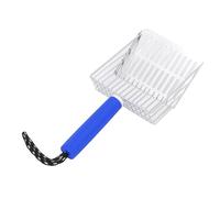 Asixxsix Cat Litter Scoop, Stainless Steel Metal Scooper with Removable Handle Heavy Duty Kitty Litter Scoop Portable Lightweight Fast Filtration Litter Scoop for Cat Litter Box Cleaning