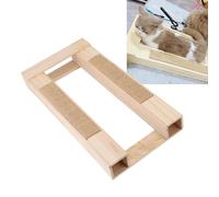 Asixxsix Cat Mating Bench, Sturdy Pine Wood Cat Scratching Board for Breeding Assistance, Elevated Pedal for Comfortable Standing, with Wooden Scratching Platform for Indoor Cats (Hemp Rope Style)