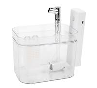 Asixxsix Cat Water Fountain, 1.5L Automatic Circulation Filtering Dog Water Fountain Flowing Water Built in 2500mAh Battery Rechargeable Dog Water Dispenser for Pets