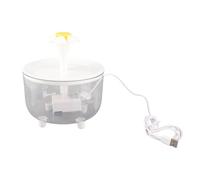 Asixxsix Cat Water Fountain, Large Capacity Food Grade PP Material Silent Pet Water Dispenser, USB Powered Fountain with Lid Anti Slip Base for Cats