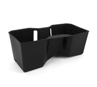 Asixxsix Center Console Cup Holder, Leakproof Black Silicone Material Intelligent Partition Design, Car Cup Holder Insert with Space Optimization for 2024