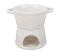 Asixxsix Chocolate Fondue Mugs, Fondue Bliss Cup & Forks, Ceramic Chocolate Melting Mug, Fondue Cup for Chocolates Cheese Desserts, Date Night Birthday Wedding Gifts (White)