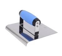 Asixxsix Concrete Edger, 152mm X 150mm Rust Proof Stainless Steel Concrete Finishing Tools, Cement Edger with Soft Grip Handle for Creating Smooth Edges and Preventing Cracks on