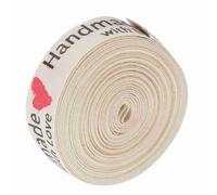 Asixxsix Creative Fonts Ribbon for Gift Packaging, Perfect for Crafting, Card Making, and Sewing Projects, Ideal for Wedding and Birthday Party (Handmade Hearts)