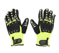 Asixxsix Cut Resistant Work Gloves, Soft Knitted Inner Lining Anti Vibration Impact Reduction Shock Proof with NBR Frosted Coating for Power Tool Manual Work Logistics Handling (XL)