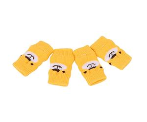 Asixxsix Cute Cartoon Dog Elbow Sleeve, 4pcs Dog Elbow Protector Highly Elastic Puppy Protector, Support Wrap for Pet Joint Protection Socks (S)
