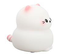 Asixxsix Cute Cat Night Light, Portable Rechargeable Silicone Lamp 3 Brightness Levels Touch Control Night Light with 1200mAh Battery for Kids Nursery Bedroom Living Room