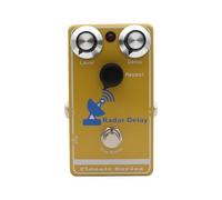 Asixxsix Delay Guitar Pedal, Analog Digital Hybrid Delay Effect Pedal for Electric Guitar with True Bypass, Echo Decay Control, Time 120ms, Gold Aluminum Alloy Casing