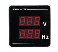 Asixxsix Digital AC Voltmeter Frequency Meter, LED Display Panel Mounting Voltage Tester for AC 50 500V 10.0 99.9Hz, with Red Green Color Coding for Clear Reading