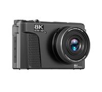 Asixxsix Digital Camera, 3 Inch Flip Screen 8K 88MP 18x Zoom Autofocus WiFi Travel Camera, Portable Video Camera with Multiple Filters Fill Light, for Live Streaming (Black)