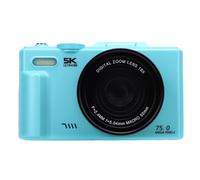 Asixxsix Digital Camera, 75MP 16X Zoom Vlogging Camera with 3" 180° Flip Screen, 64G SD Card, Battery, 19 Filters, Wifi Compact Travel Camera for Photography, YouTube, Beginner