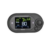 Asixxsix Digital Metronome, Electronic Beat Music Instrument Rhythm Maker with 10 Beats and Color Screen Display, Universal Rhythm Meter for Piano Guitar Zither Running Rhythm (Black)