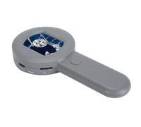 Asixxsix Digital Microscope, 16MP 2.0in Screen 8LED Magnifier USB Camera for Jewelry Identification, with 500mAH Battery, for Academic Research, Jewelry Identification (Grey)