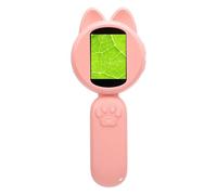 Asixxsix Digital Microscope for Kids, 2Inch Color Screen Portable Digital Magnifying Glass with 8 LED Lights and Built In Intellectual Games, Educational Science Toy for BoysGirl (Pink)