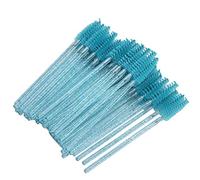 Asixxsix Disposable Nylon Makeup Brush Eyelash Wands Portable 50pcs for Traveling, Non- Spiral Mascara Brush Disposable for Eyelashes Makeup Tool Pink Purple Rose Red Dark Blue Light Blue Black