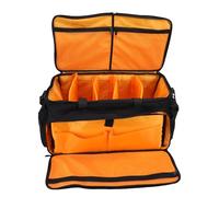 Asixxsix DJ Cable Bag, Large Capacity DJ Equipment Organizer with Multiple Pockets and 6 Detachable Dividers for Extension Cords, Mics, Pedals, DJ Gig Bag for Music Gear Accessories