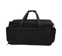 Asixxsix DJ Cable Bag, Large Capacity Multiple Pockets with 6 Detachable Dividers and Thick Bottom Cushion, Cable File Bag for DJ Gear Music Accessories Mixer Turntable Microphone