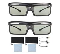 Asixxsix DLP Link 3D Glasses, Rechargeable Active Shutter Eyewear with 144Hz Refresh Rate, 3D Viewing Glasses for L T V 2500 3000 Pro 3500 Pro Vanish TV DLP Link 3D Projectors