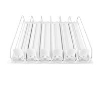 Asixxsix Drink Organizer for Fridge, Automatic Pusher Glide Soda Can Organizer for Refrigerator, Soda Dispenser for Fridge, Adjustable Drink Dispenser Beverage Pusher for Pantry, Kitchen (White)