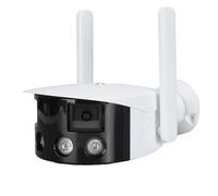 Asixxsix Dual Lens Security Camera, Wireless WiFi Wired Dual Mode 2MP 180° Wide Angle Outdoor Camera with 2 Way Talk and AI Human Detection IP66 DC12V Surveillance