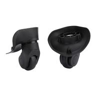 Asixxsix Durable Luggage Wheels Replacement Rubber Castors Total Locking Brake for Shopping Carts Bookshelf 2pcs/Set PVC for Small Spaces