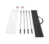 Asixxsix Dust Barrier Pole Kit, Retractable Zipper Wall Poles Kit for Renovation, Remodeling and Isolation Work, 9.8ft Telescoping Poles, 10 X 4m Dust Proof Film for Construction