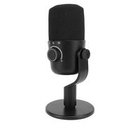 Asixxsix Dynamic USB Condenser Mic Gaming Live Broadcast Recording Microphone with Multi Colored Lights, Volume Control, HIFI Chip, Studio Metal Mic