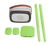 Asixxsix Electric Drum Set, Portable Air Drumsticks with 3D Motion Sensing, Air Drum Sticks Set with Drumsticks Pedals Audio Adapter for Home Party Adults Kids Christmas Gifts (Green)