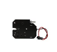 Asixxsix Electromagnetic Electric Control Lock, Black Carbon Steel Security Latch for Mail or Newspaper Boxes, Anti-Lever Design