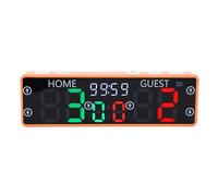 Asixxsix Electronic Scoreboard, LED Digital Score Keeper with Remote and Loud Buzzer, Score Range 0-99 and Game Points 0-9, USB C Rechargeable, for Basketball Volleyball Table Tennis