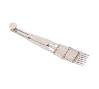 Asixxsix Expanding Sewing Gauge, Stainless Steel Equal Space Divider, Equidistant Ruler with Quick Marking for Quilting Sewing Crafting Projects Button Placement Belt Making Grommet (7 Teeth with