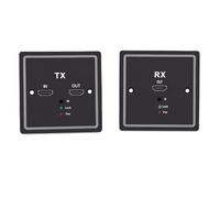 Asixxsix Extender Wall Plate, 1080P Up to 197ft One Way IR Control Plug and Play Over Ethernet, Cat6 Transmitter Receiver with Aluminum Alloy for TV Home Theater Conference