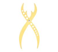 Asixxsix Eyebrow Golden Ratio Ruler, Stainless Steel Three Point Positioning Golden Ratio Caliper, Eyebrow Caliper with Curved Design For Microblading Brow Extensions Makeup Artists (Gold)