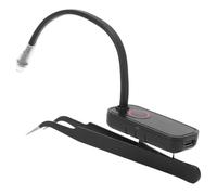 Asixxsix Eyelash Grafting Tweezers Light, 1W 405nm LED Light with Bendable Hose 1 Second Glue Curing Touch Control with Tweezers for Eyelash Extensions Beauty Salon,