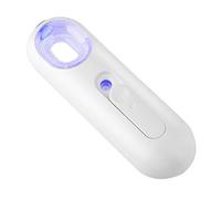 Asixxsix Face Nano Mist Spray Mini Handy Vibration Technology Hydrating Skin Bright with Good Complexion ABS White 25 Ml