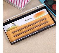 Asixxsix False Eyelash Extensions Delicate Soft Fans for Volume Technique Knot Pack of 60 for Makeup Artists (9mm)