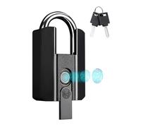 Asixxsix Fingerprint Padlock, IP67 Water Proof Bluetooth Smart Lock USB Rechargeable APP Keys Biometric Combo Lock for Gate Gym Warehouse Cabinet Dormitory, 50 Fingerprints Storage