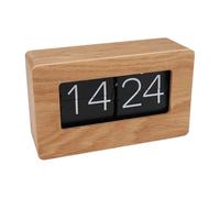 Asixxsix Flip Desk Clock, Retro Vintage Automatic Flip Clock with Silent Design and 24 Hour Format, Desk Clocks for Office Living Room Bedroom Study Room